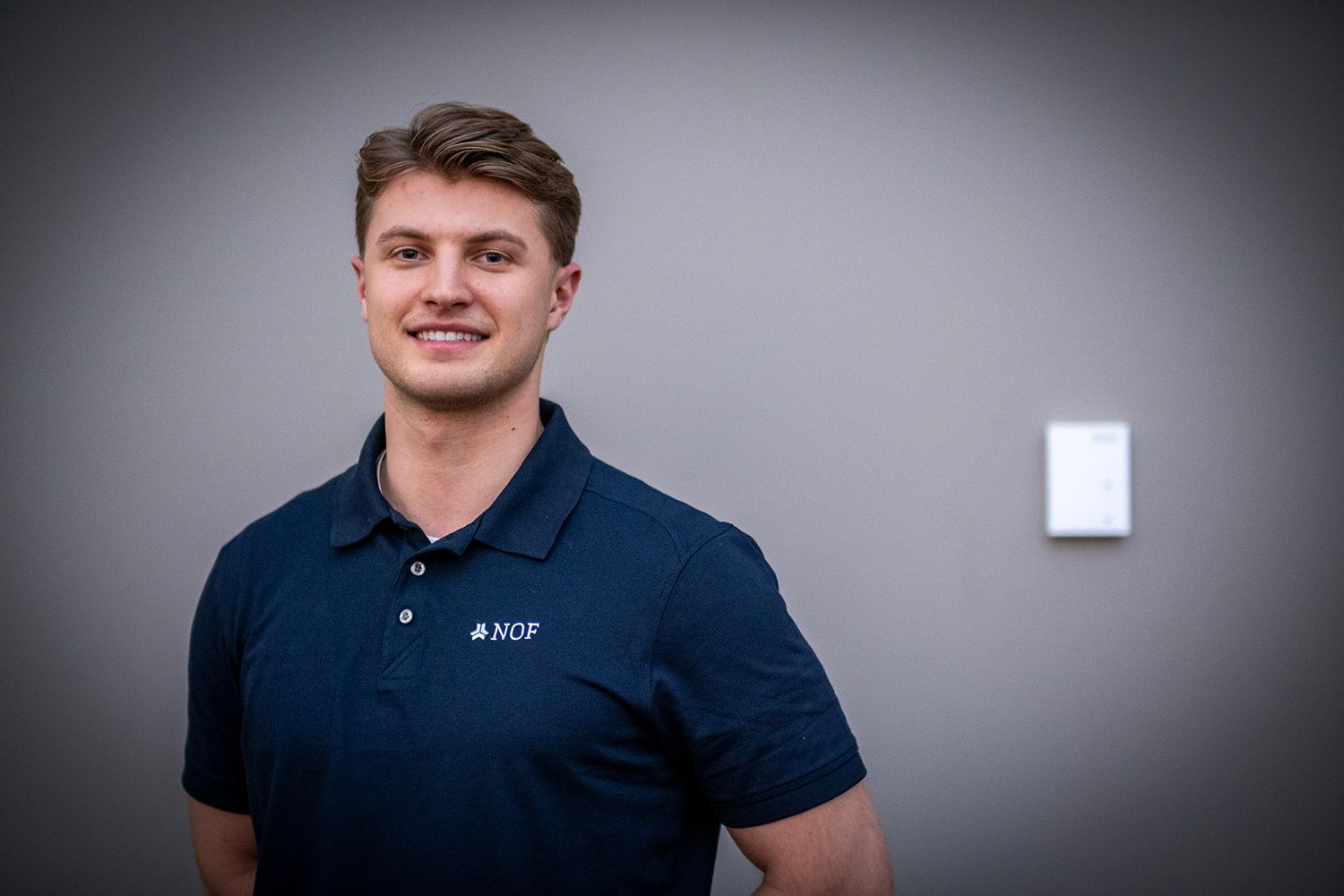 Leander Kvithyld sitter som leder i lokalutvalget til NOF på Krigsskolen. Han syntes møtet var utrolig lærerikt og spennende, særlig når man diskuterte emner han ikke visste så mye om fra før. Foto: Torgrim Halvari