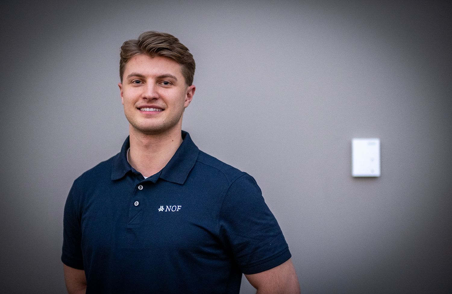 Leander Kvithyld sitter som leder i lokalutvalget til NOF på Krigsskolen. Han syntes møtet var utrolig lærerikt og spennende, særlig når man diskuterte emner han ikke visste så mye om fra før. Foto: Torgrim Halvari