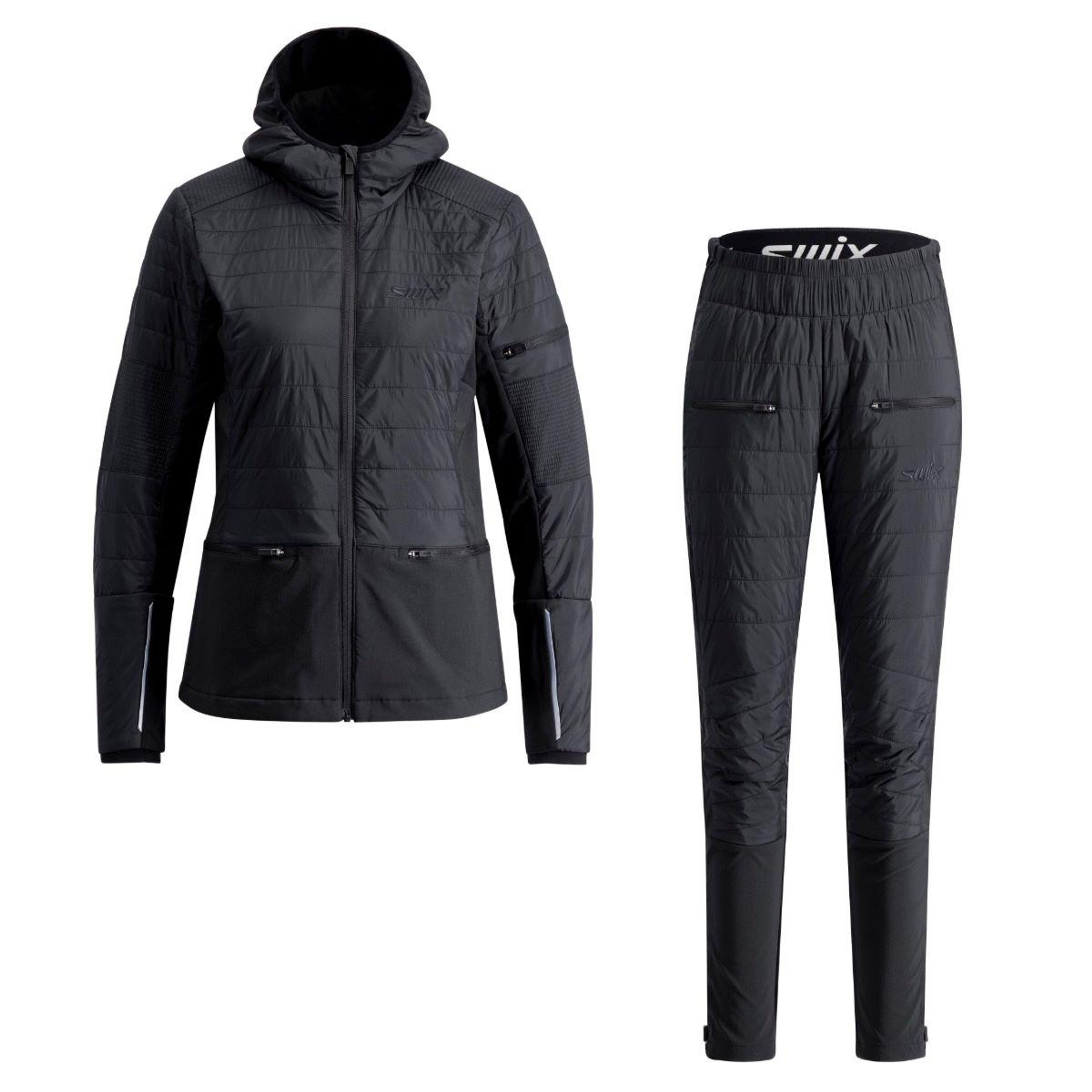 Horizon skijakke & -bukse til dame Vind- og vannavvisende langrennsjakke og -bukse med syntetisk isolasjon i front, ypperlig til både tur og trening på kalde dager!