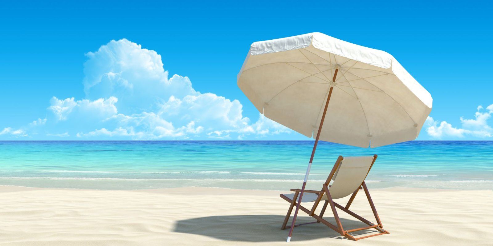 Illustrasjon av ferie ved strand