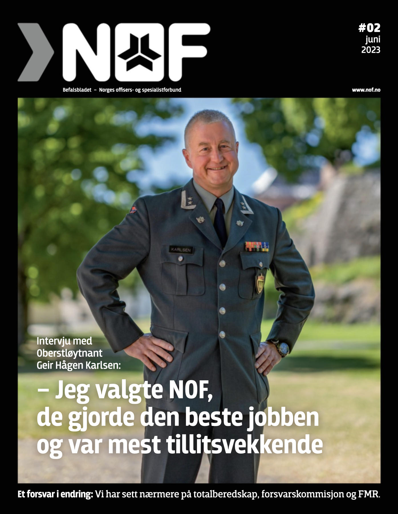 Forsidebildet på Befalsbladet #2 Juni 2023