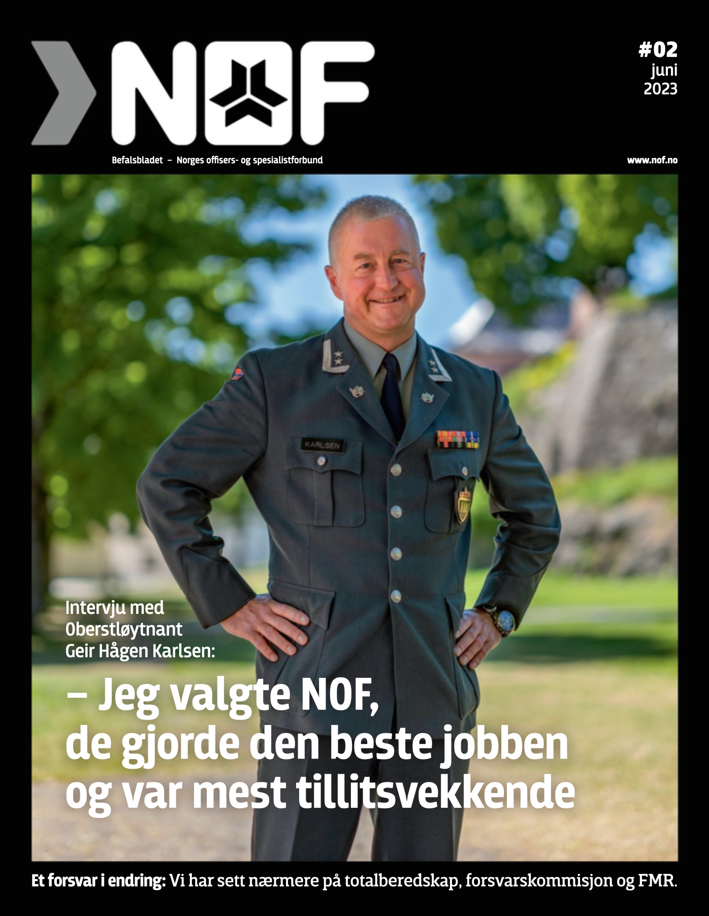 Forsidebildet på Befalsbladet #2 Juni 2023
