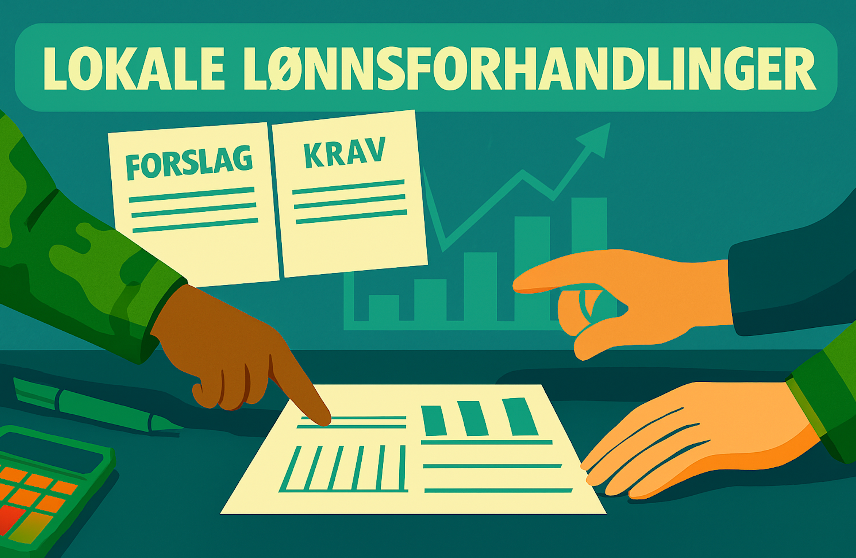 Hovedbilde for Lønnsforhandlinger mot slutten