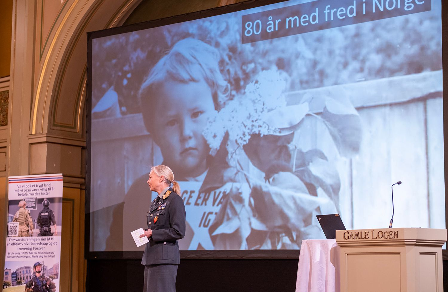 Sjef FST generalløytnant Ingrid M. Gjerde fremhevet viktigheten av forholdet mellom den sivile og militære delen av norsk beredskap. Foto: Torgrim Halvari