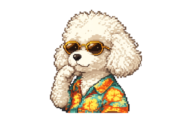 Pero Groove pop Dog in pixel style
