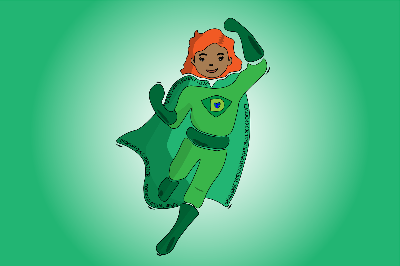 grønn superhelt