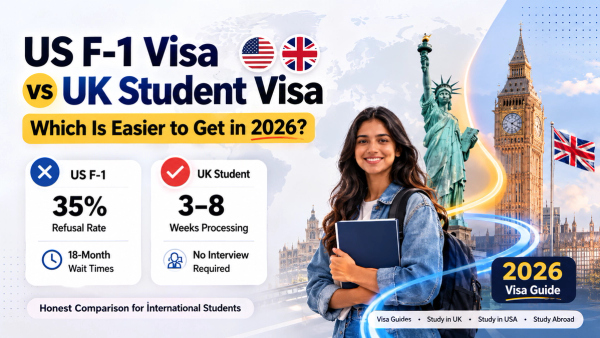 US F-1 Visa vs UK Student Visa — Which Is Easier to Get in 2026?