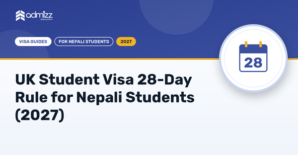 Nepalese student reviewing a bank statement showing 28 days of funds for a UK student visa application