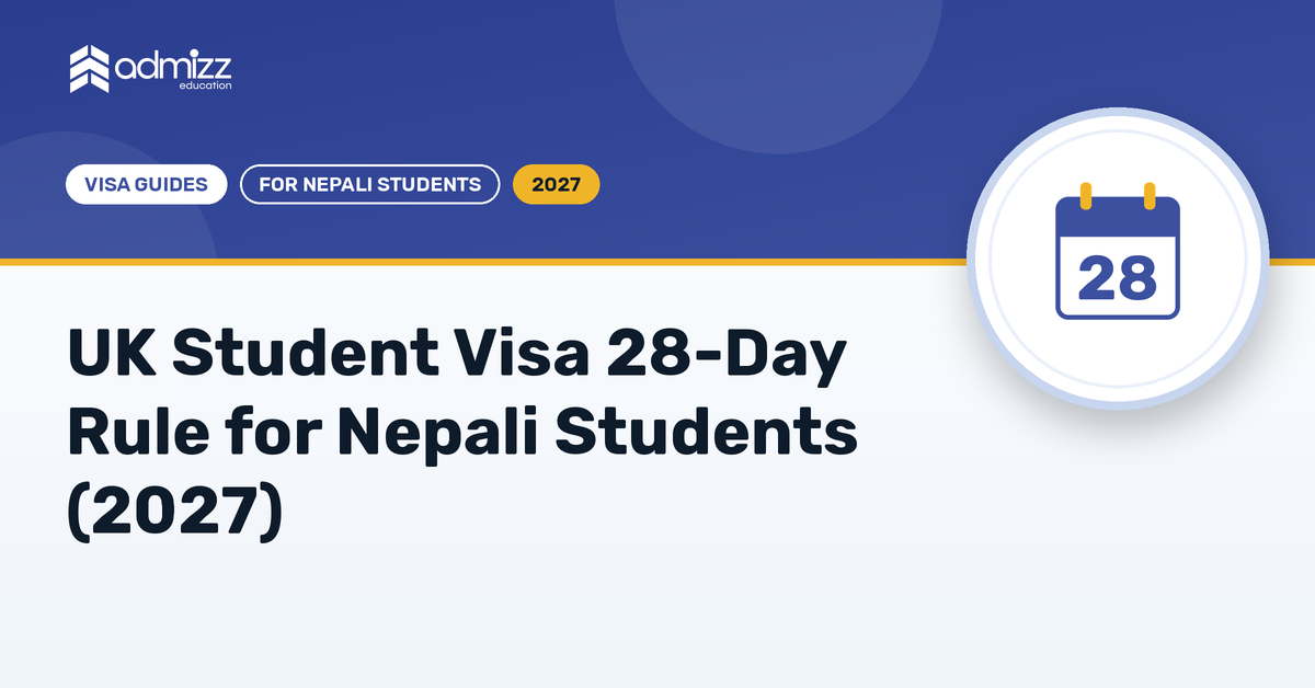 Nepalese student reviewing a bank statement showing 28 days of funds for a UK student visa application