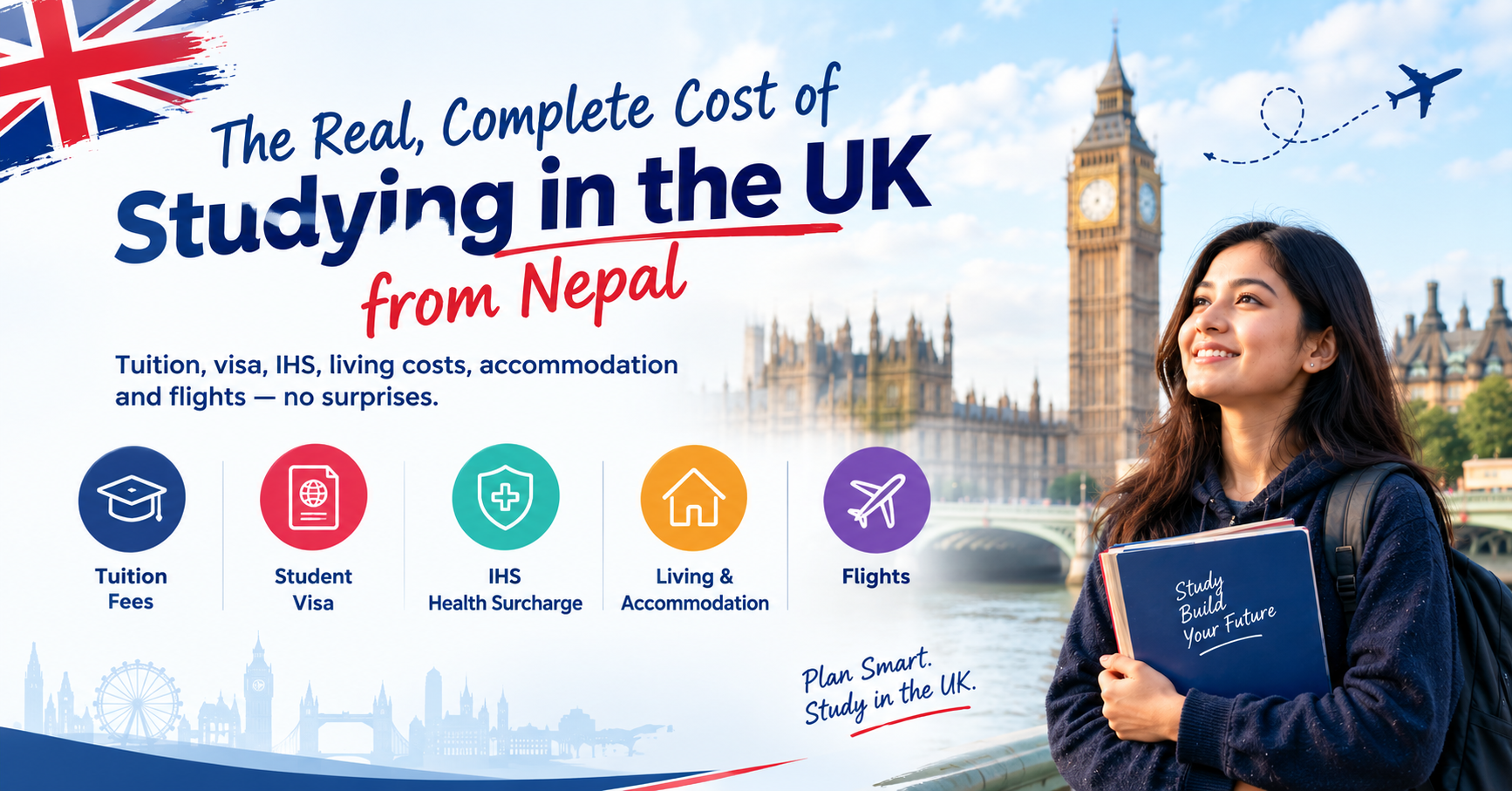 Total Cost of Studying in UK from Nepal 2027 — Complete Budget Guide