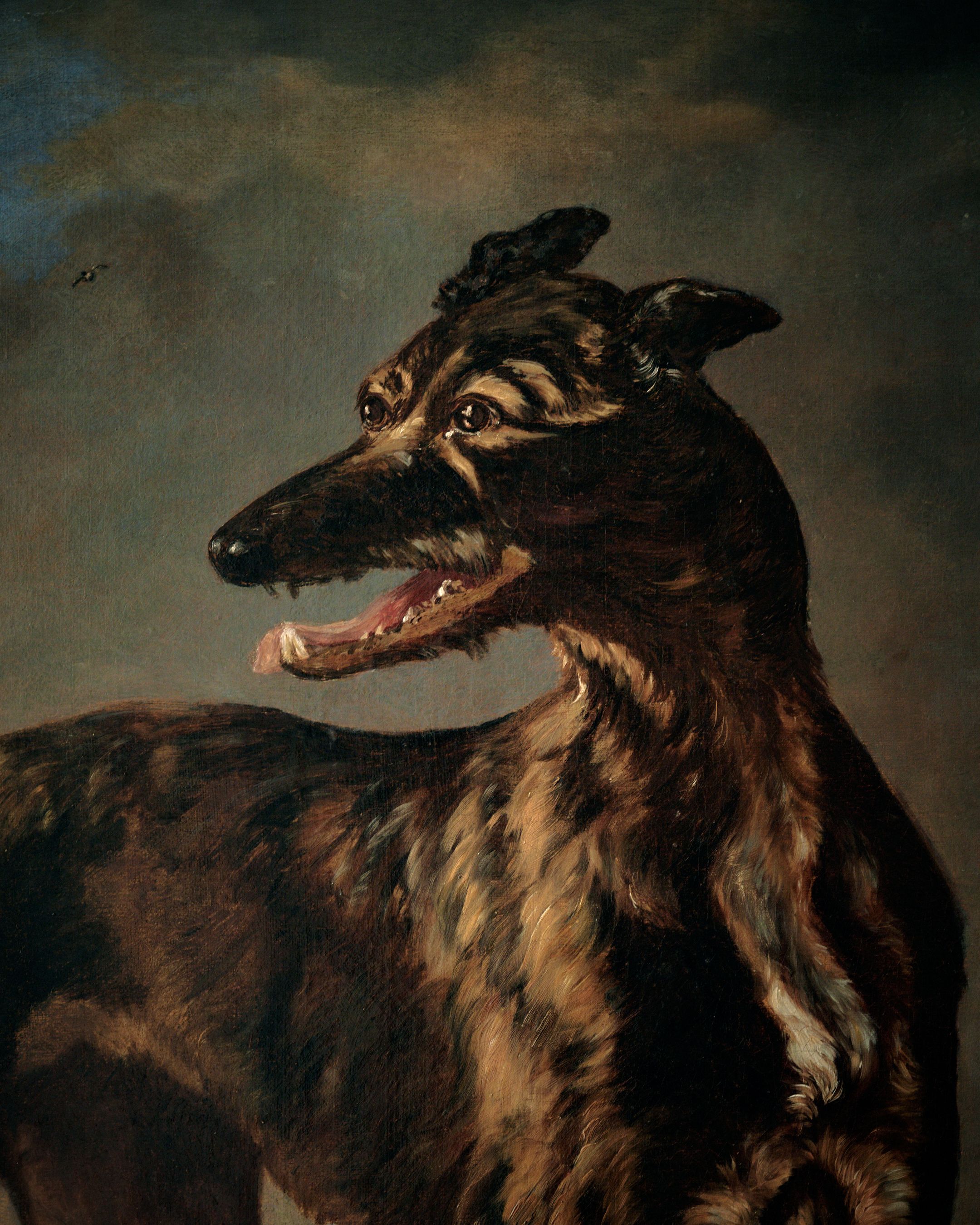 James Rizzi Hound dog 169/350 1990年作 A Greyhound in Landscape Oil on Canvas, by Pieter Frederick Van Os