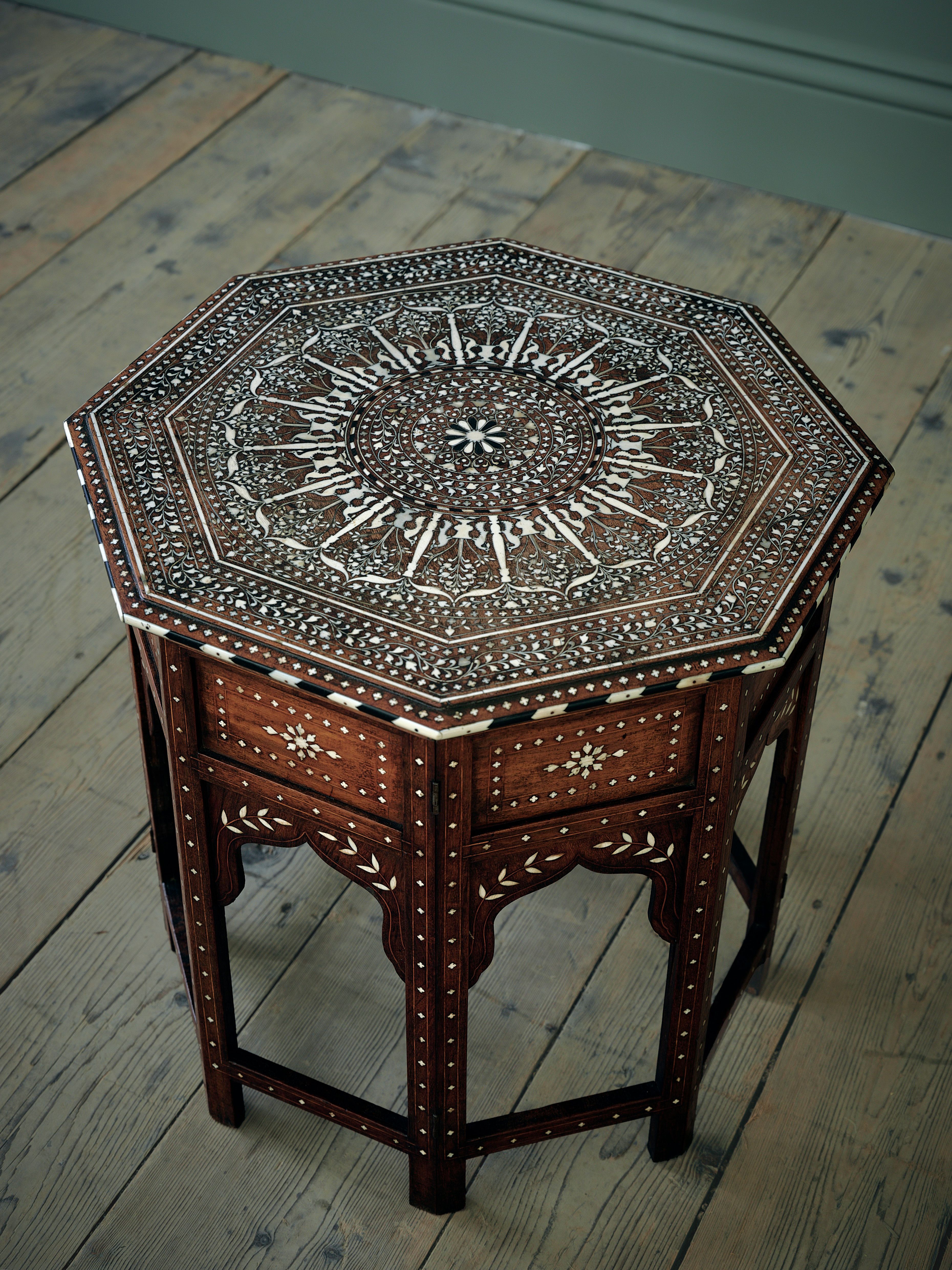 A Late 19th Century Hoshiarpur Bone Inlaid Table | Furniture