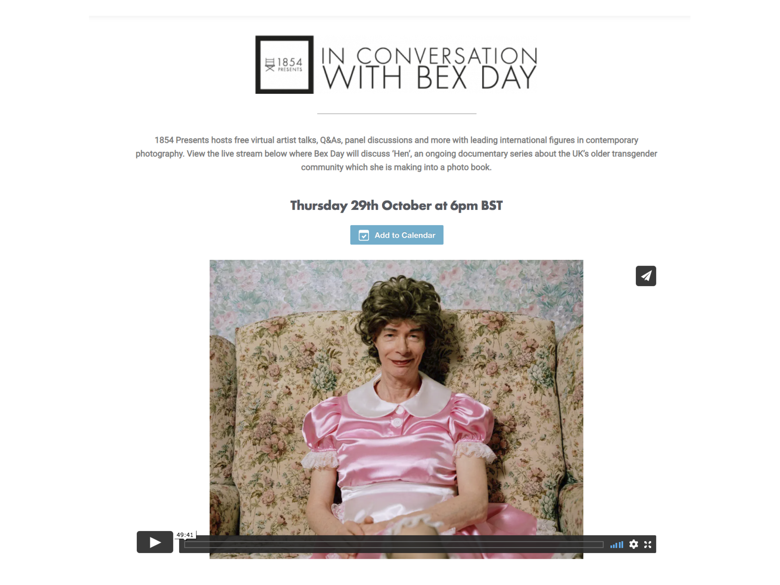 THE BRITISH JOURNAL OF PHOTOGRAPHY  in conversation with Bex Day