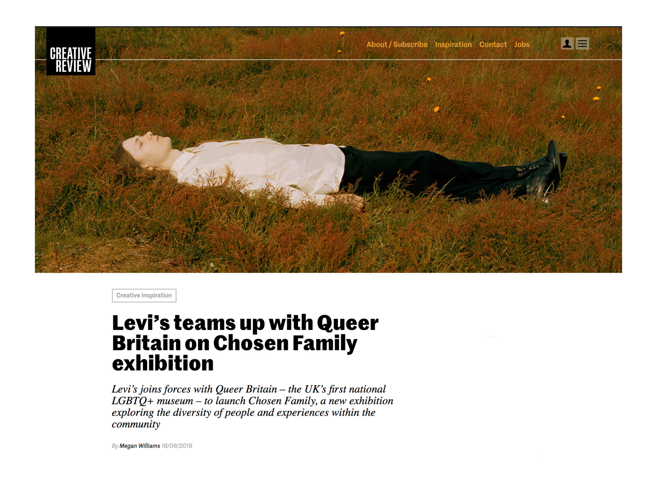 Creative Review featuring Levi's Series by Bex Day
