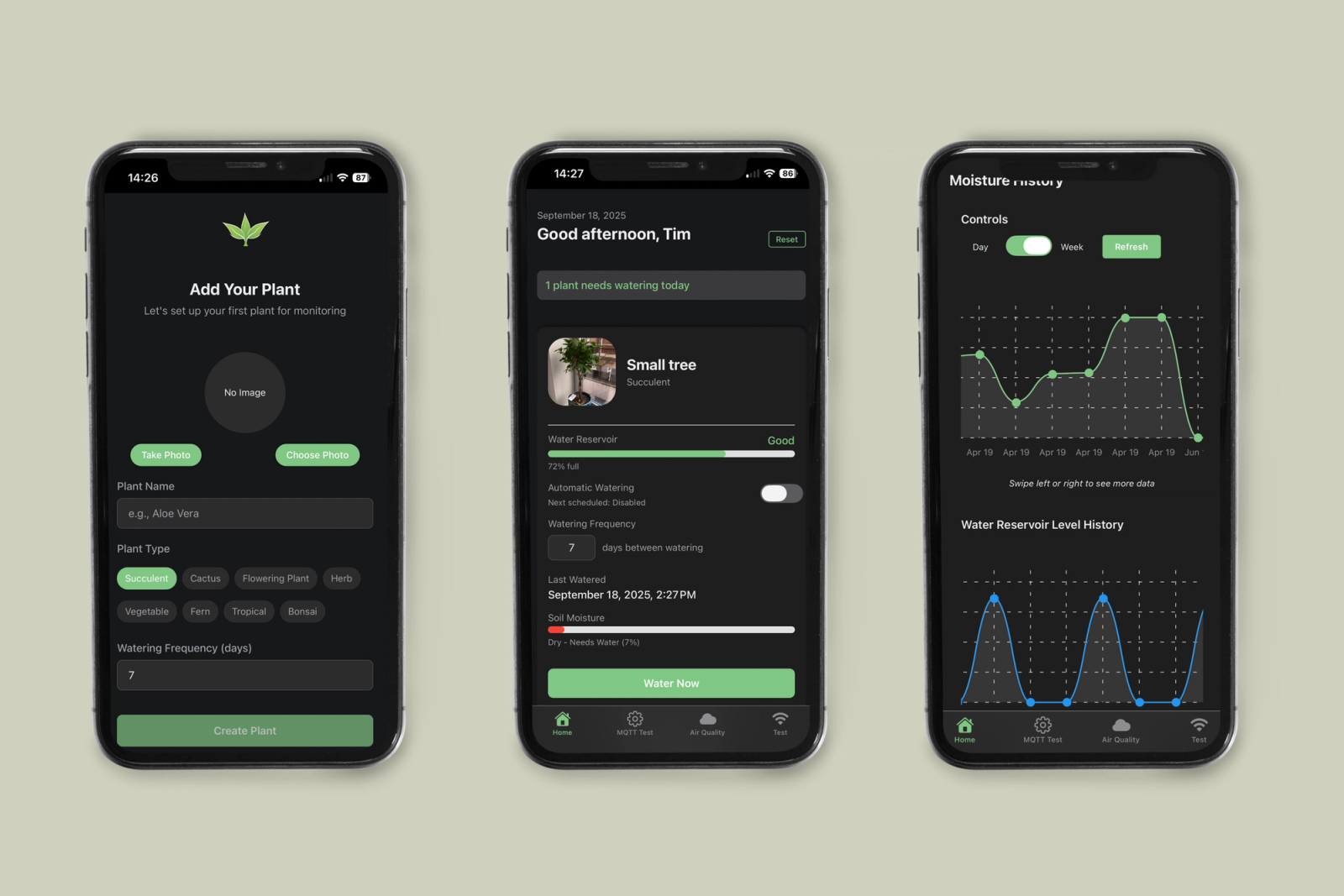 IoT Watering System app
