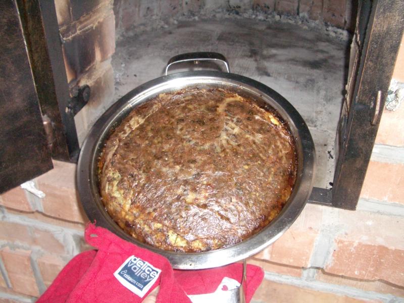 Traditional drob de miel, a baked lamb terrine, photographed in Sărulești, Buzău