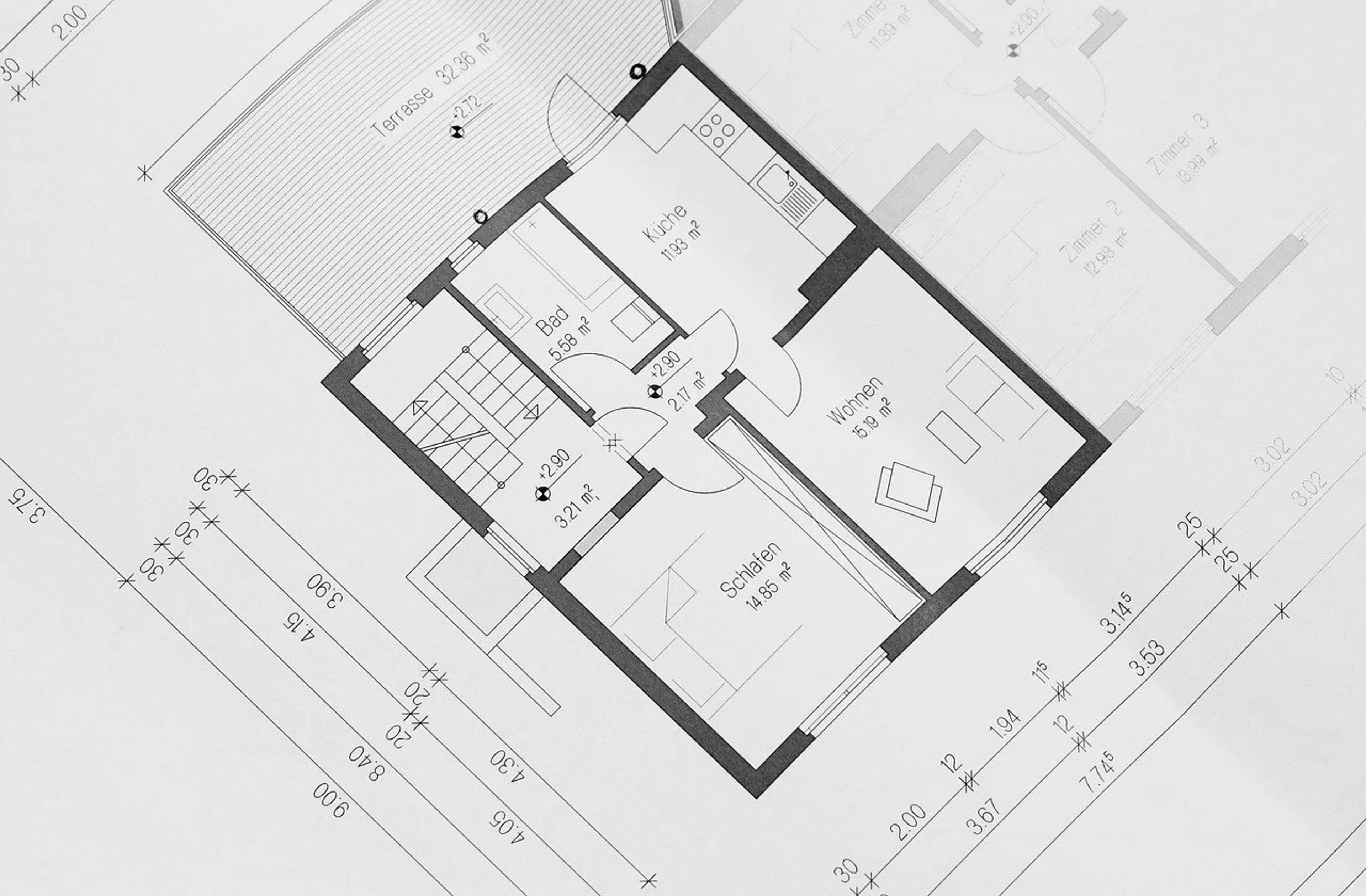 CAD floor plan drawing