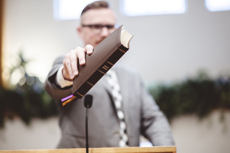 An open Bible