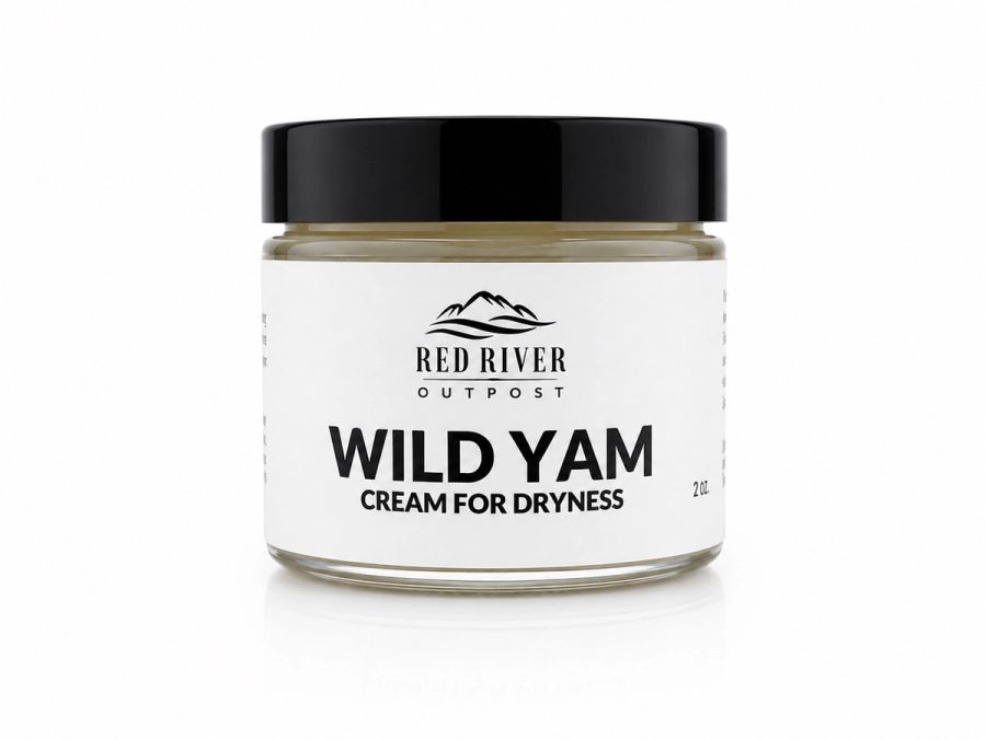 Red River Outpost Wild Yam cream for dryness, 2 oz jar