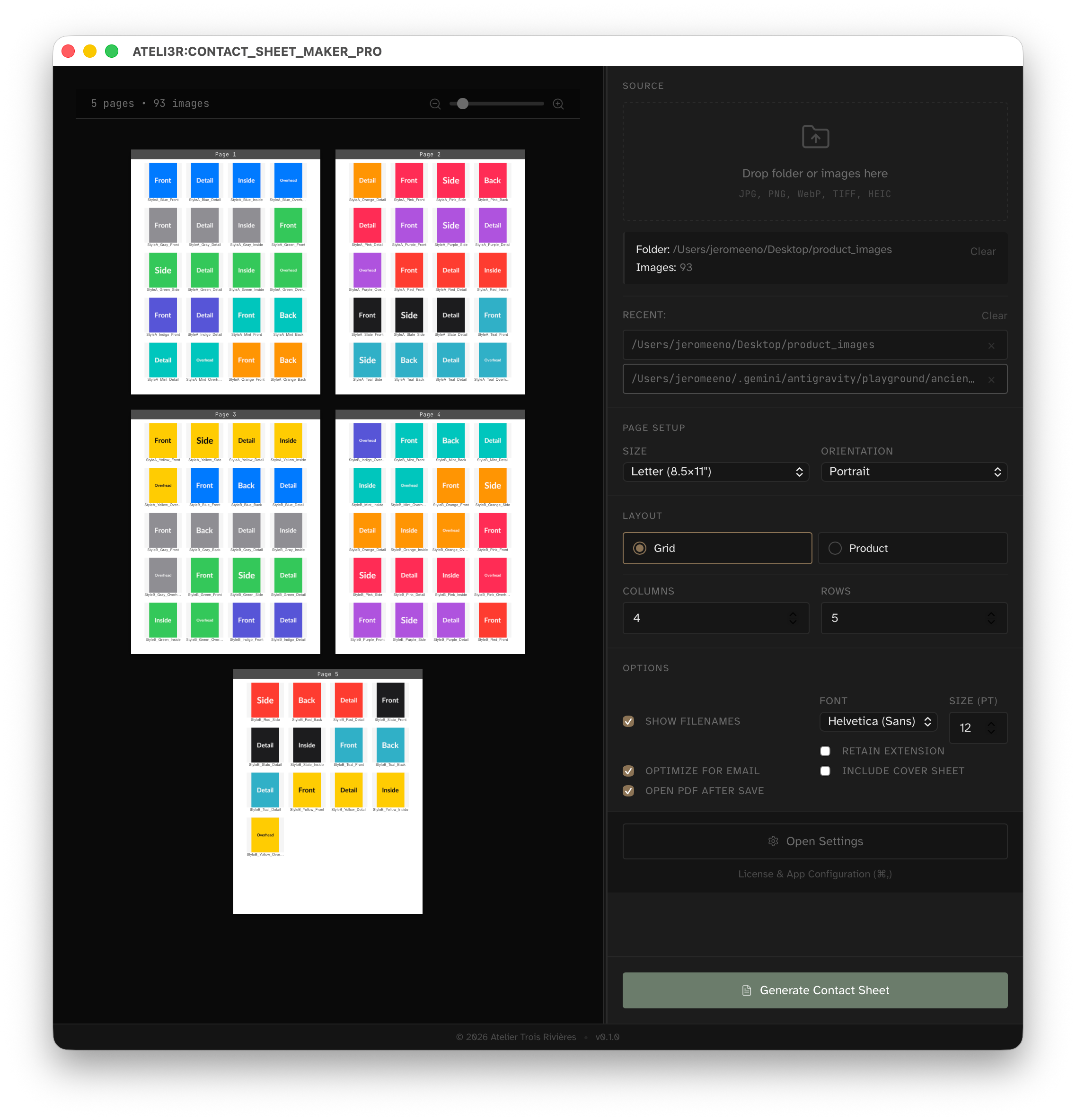 Workspace screenshot showing preview and sidebar controls