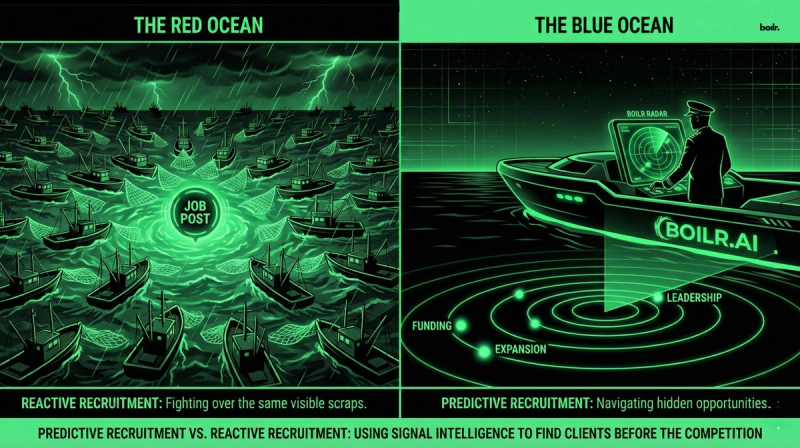 Predictive Recruitment vs. Reactive Recruitment: Using signal intelligence to find clients before the competition