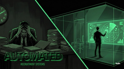 The hero image is the first thing your audience will see. It needs to immediately communicate the contrast between the chaotic, outdated way of recruiting and the calm, highly efficient modern approach