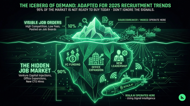  classic iceberg metaphor adapted for 2025 recruitment trends.
