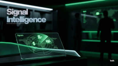 Signal Intelligence" concept seeing the invisible before the competition.