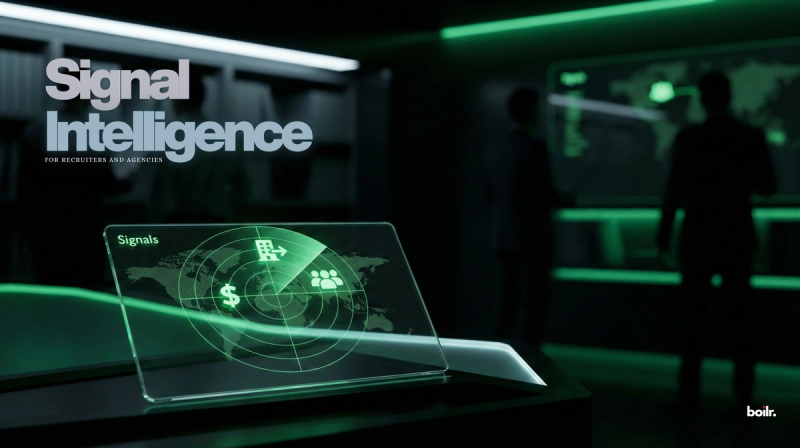 Signal Intelligence" concept seeing the invisible before the competition.