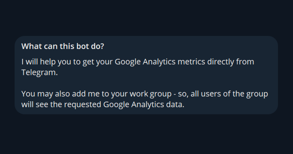 Image for Metrics Bot