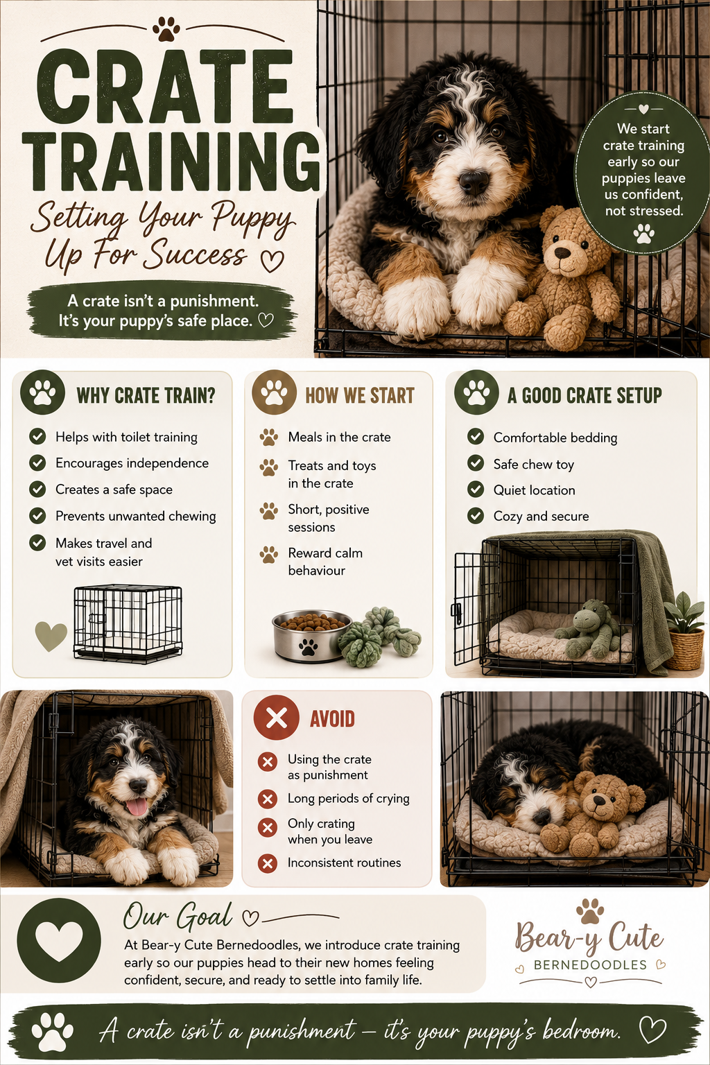 Crate training-setting tour puppy up for success 