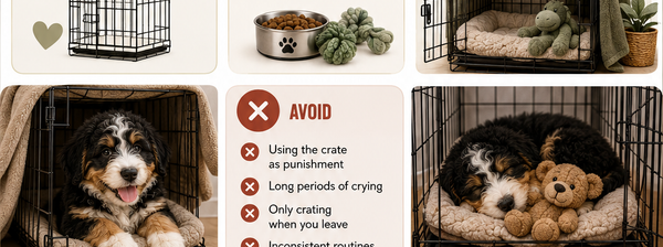 Crate training-setting tour puppy up for success