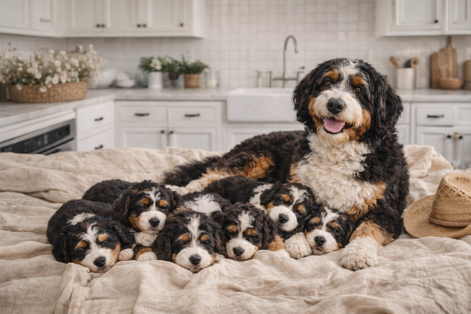 Bernedoodle, Brisbane, Queensland, ethical breeder, family dog, Bernedoodle puppies