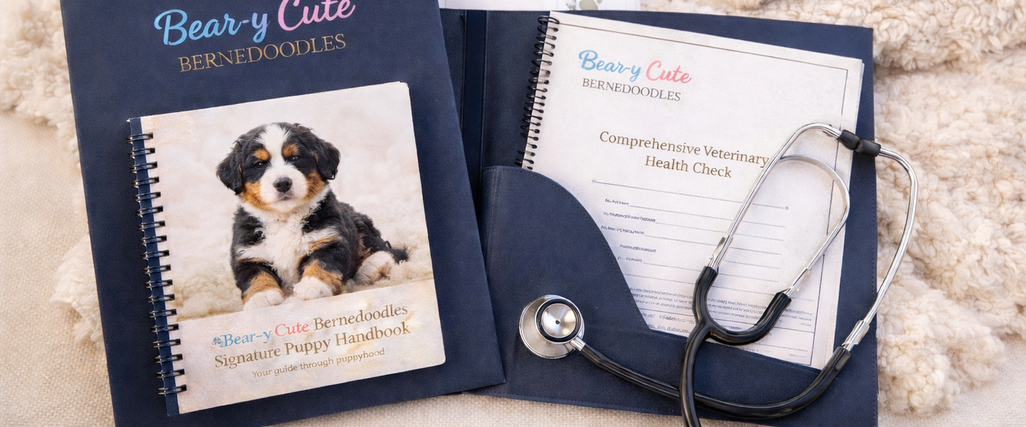 Bear-y Cute Bernedoodles puppy welcome folder and handbook Australia