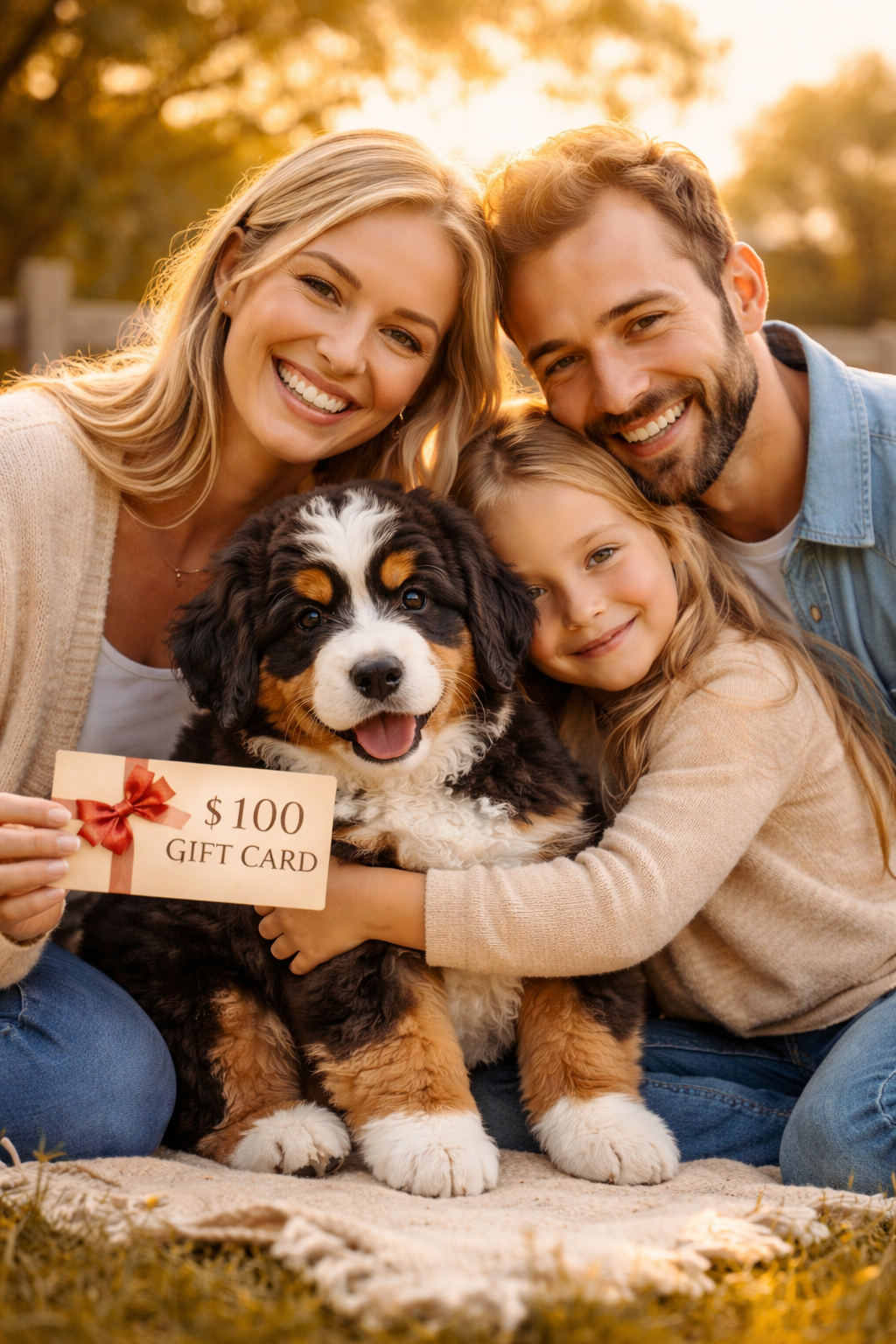 Bear-y Cute Bernedoodles showd appreciation of gift cards