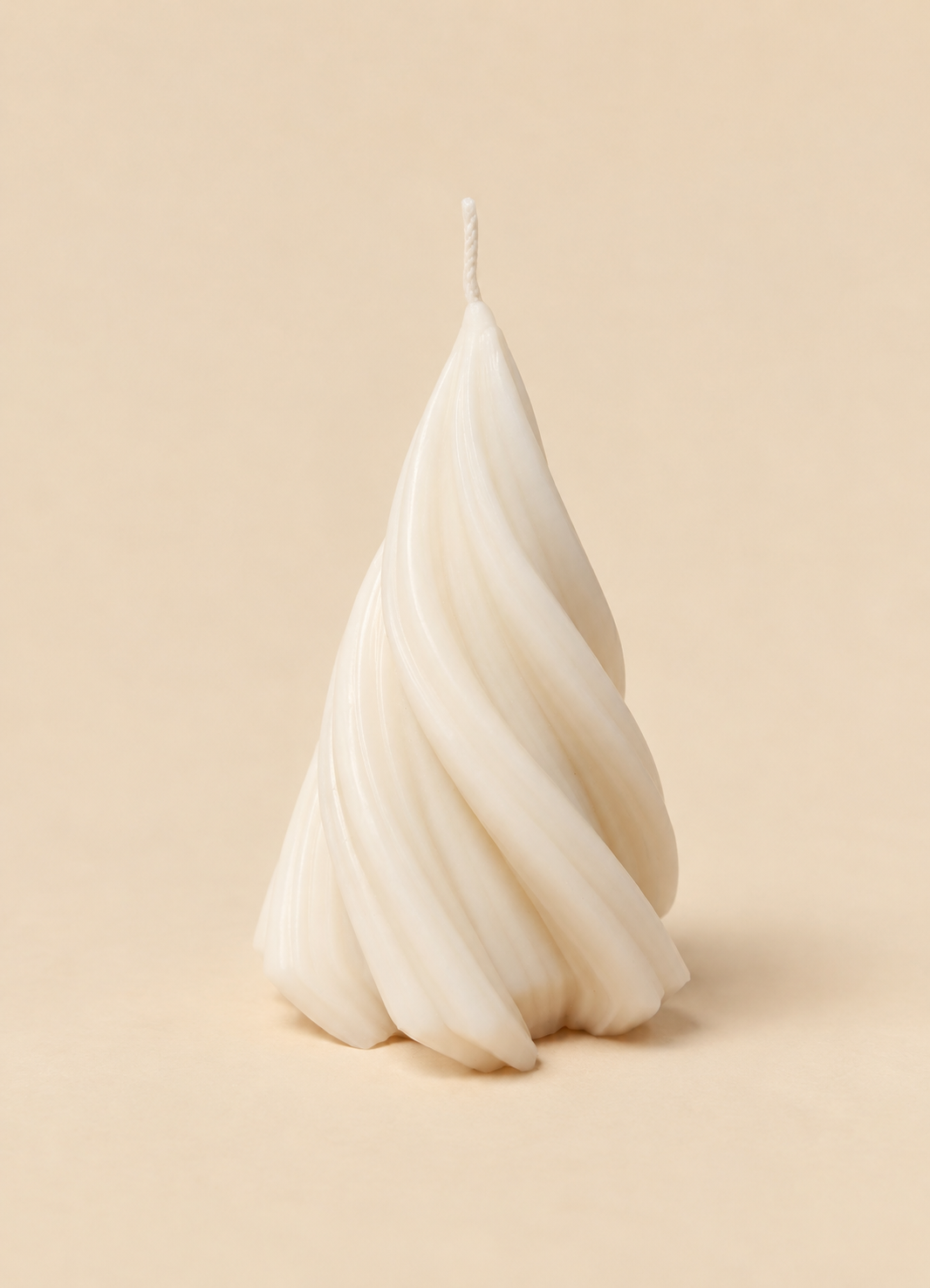Velas em espiral, em branco e rosa