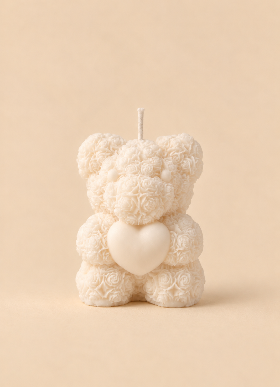 Vela em forma de urso, em rosa