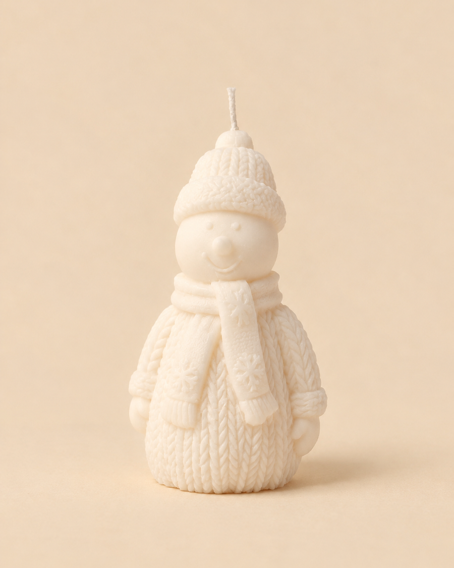 Velas em forma de boneco de neve