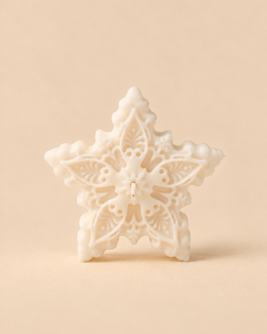 Vela em forma de estrela rendilhada