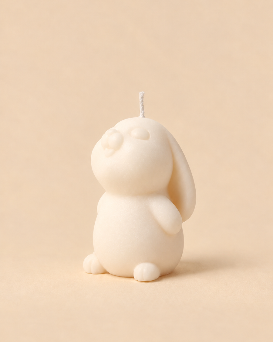 Vela em forma de coelhinho sentado