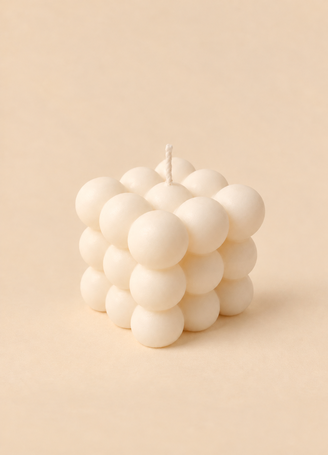 Vela cubo de bolas, em branco