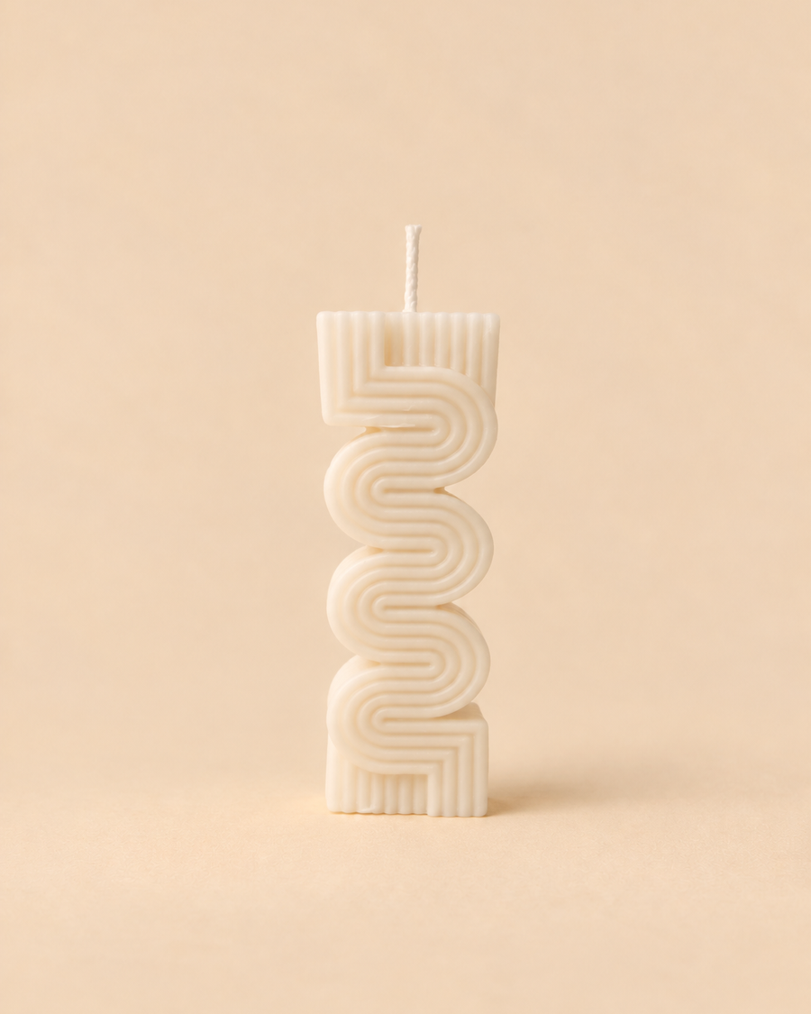Velas geométricas com ondas