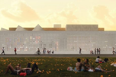 How OMA is transforming a cinderblock eyesore into a gorgeous facade