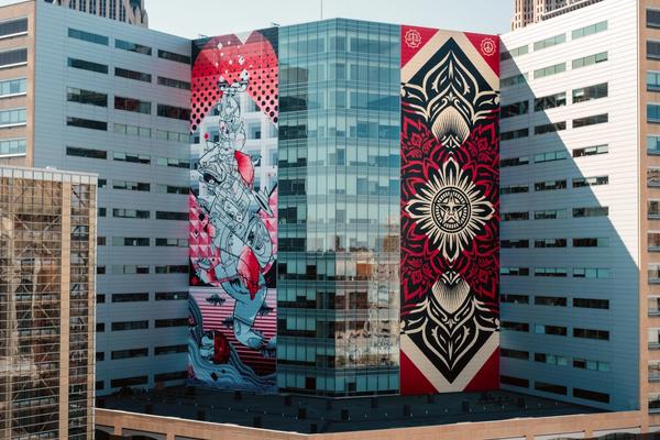 Shepard Fairey and How&Nosm: Peace and Justice Lotus