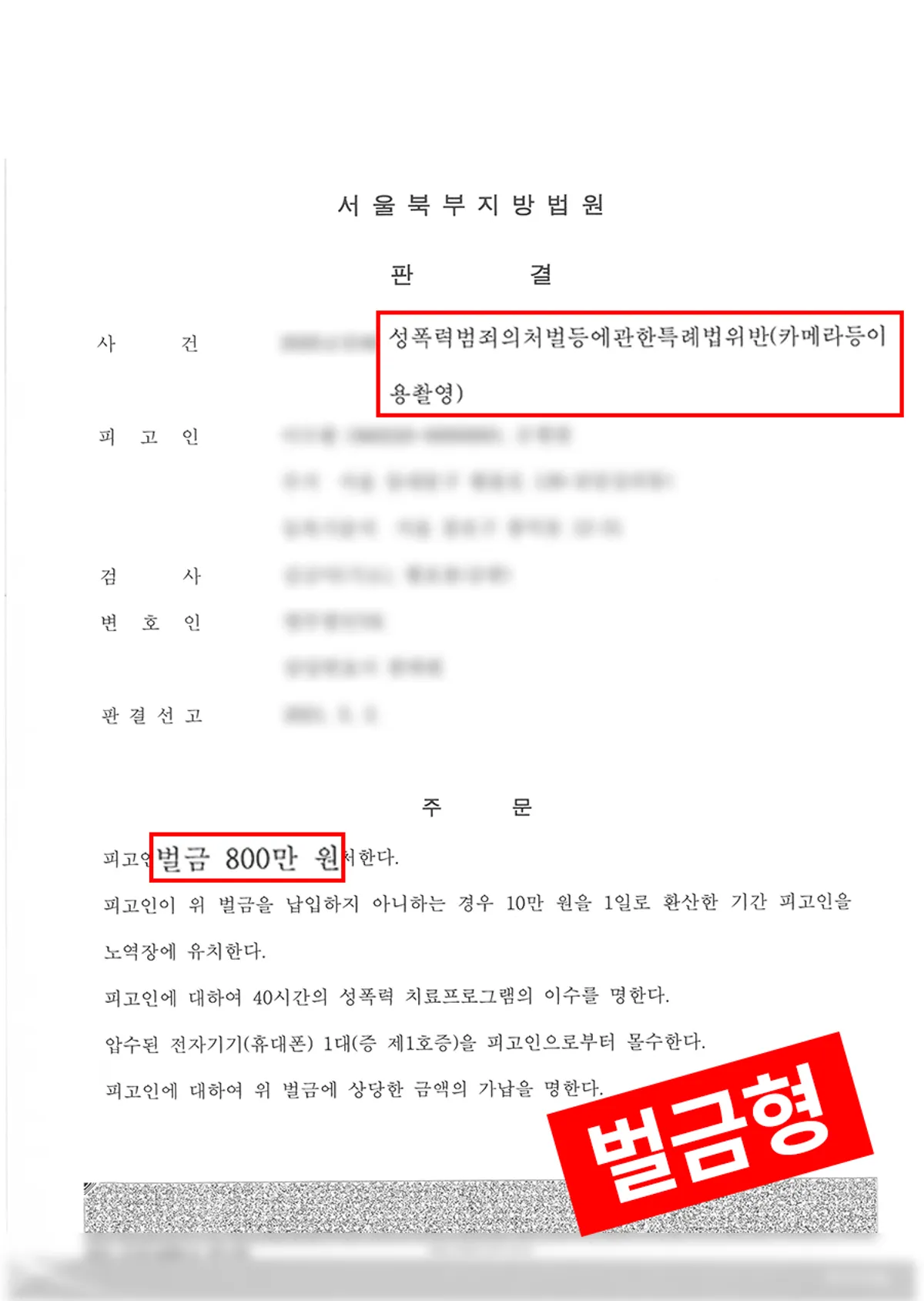 [카메라등이용촬영] 몰래 성관계 장면 촬영하여 고소당한 사건