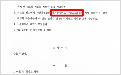 배우자를 상대로 이혼청구를 하면서, 집을 나간 이후 자녀들을 홀로 키우면서 소요된 과거 양육비를 청구한 사안 사례 썸네일