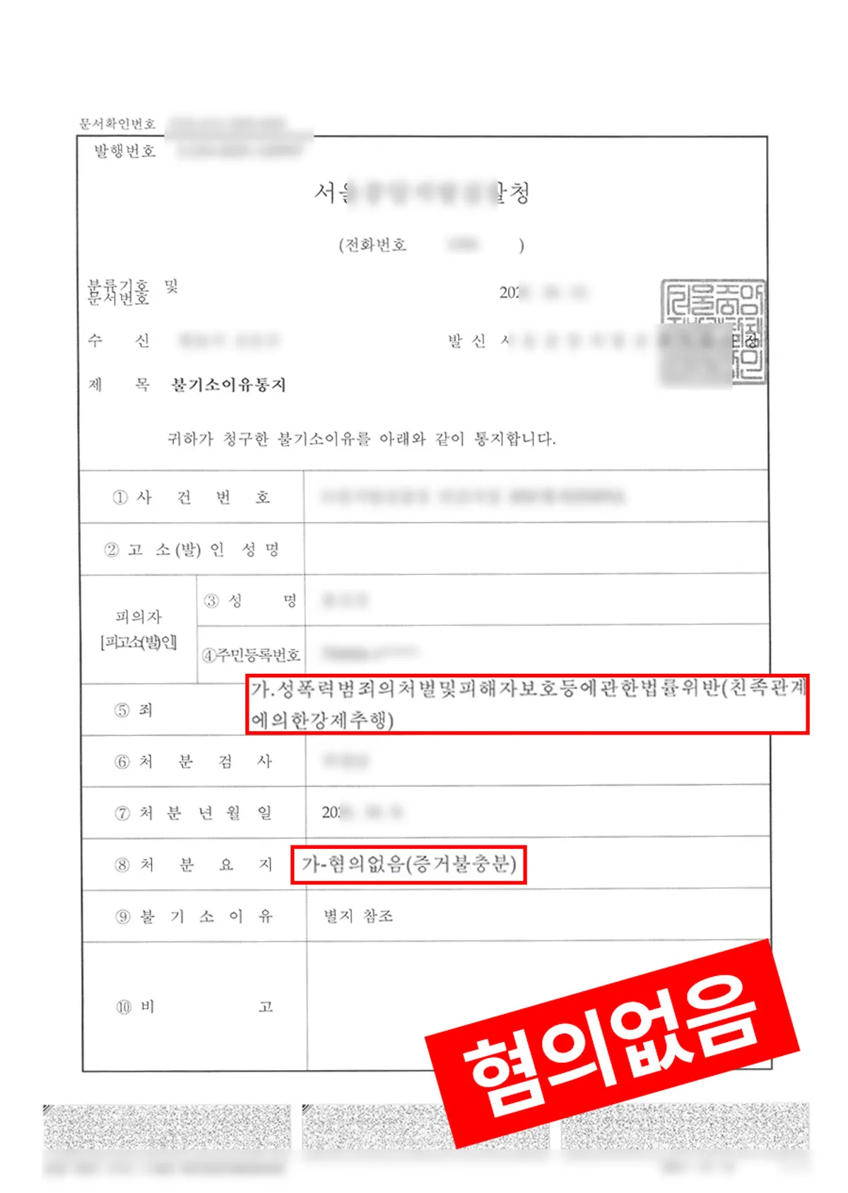 [성폭법-친족간강제추행] 친부가 8세인 자녀를 추행하여 고소당한 사건