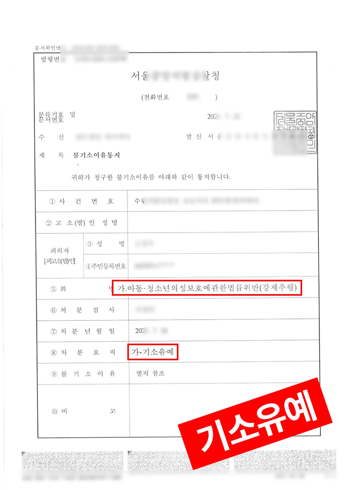 [아청법-강제추행] 술에 취해 15세 청소년을 추행해 고소당한 사건
