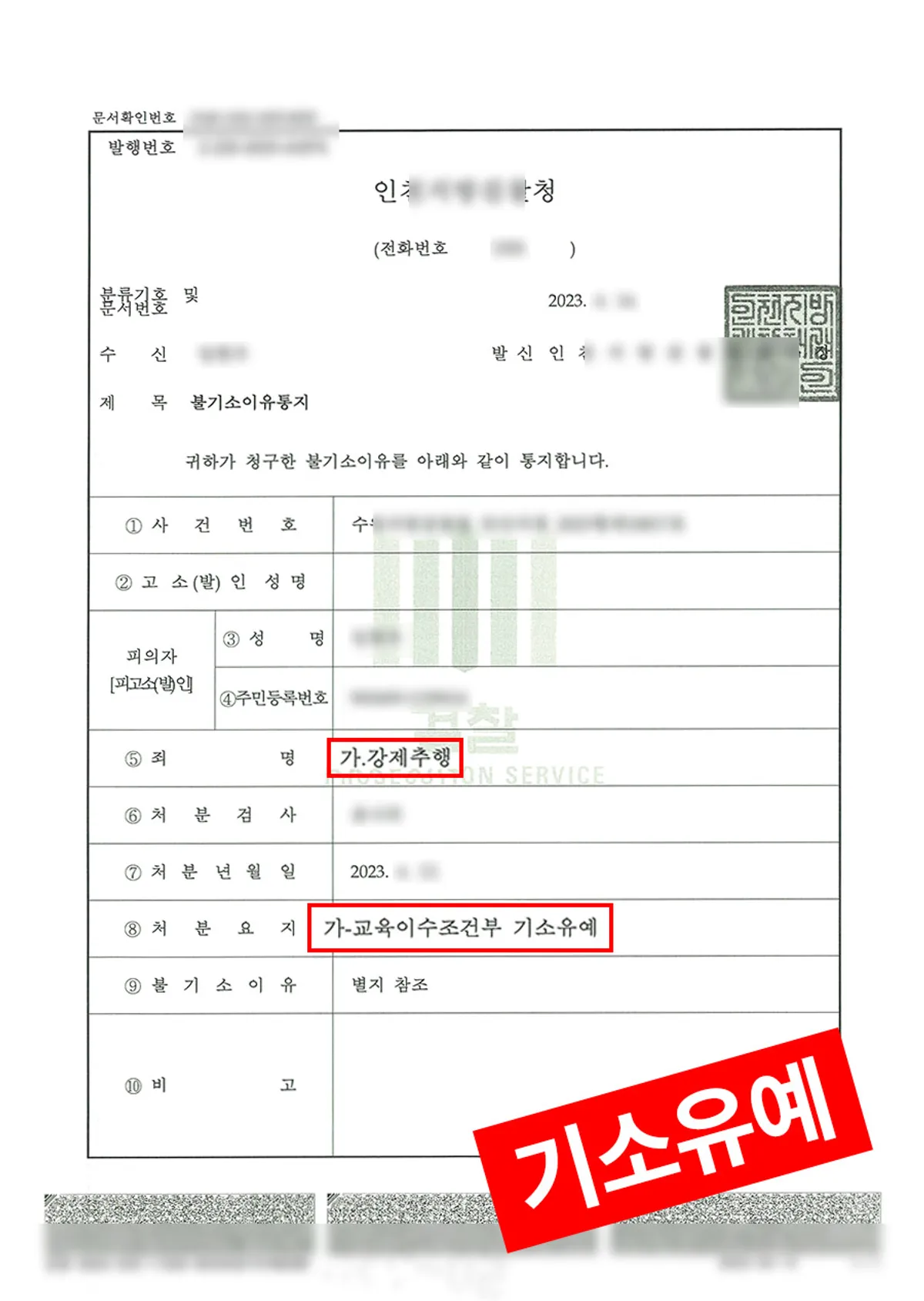 [강제추행] 호텔 종업원을 추행하여 고소당한 사건