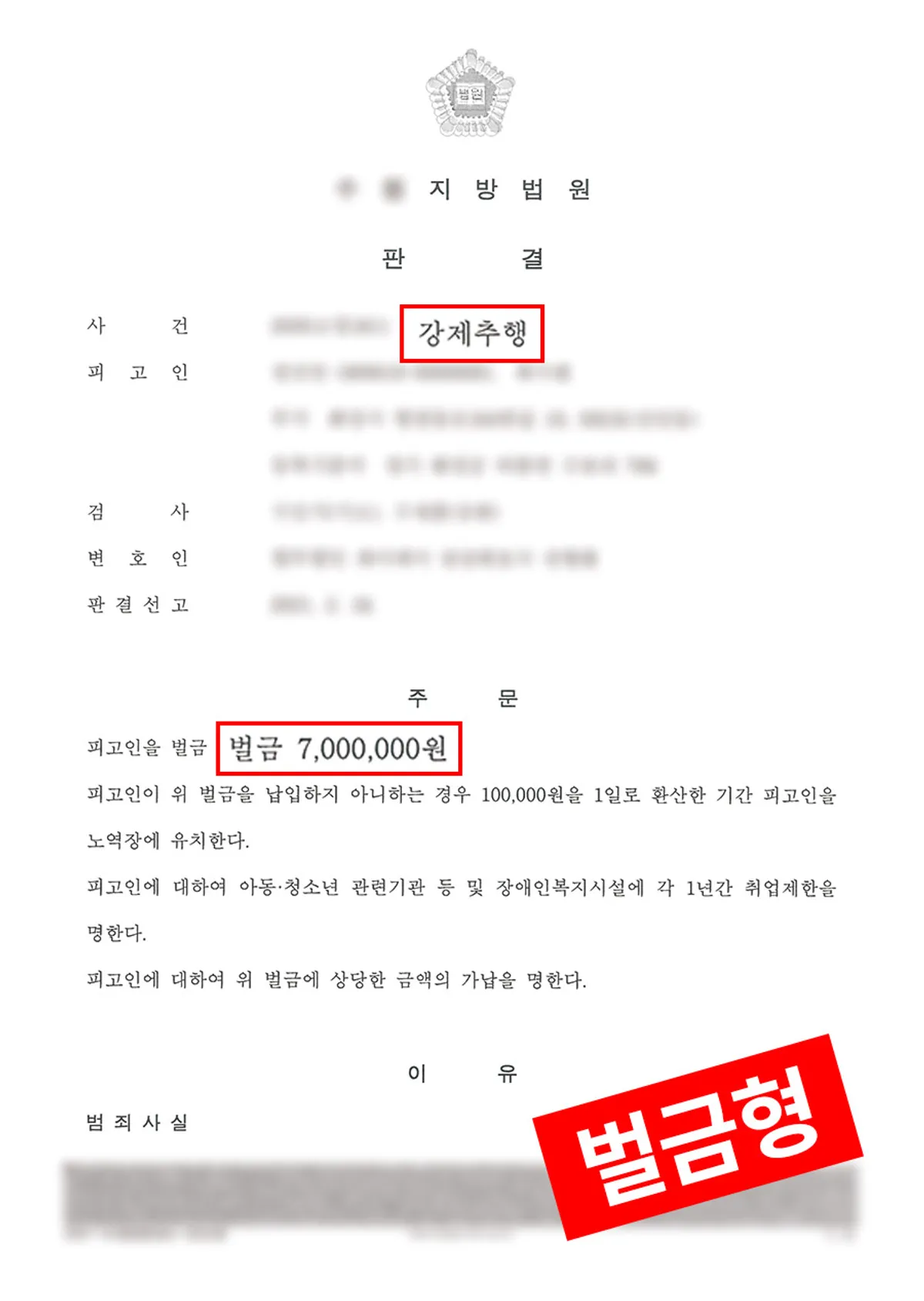 [강제추행] 소개팅한 여성을 노래방에서 추행하여 고소당한 사건